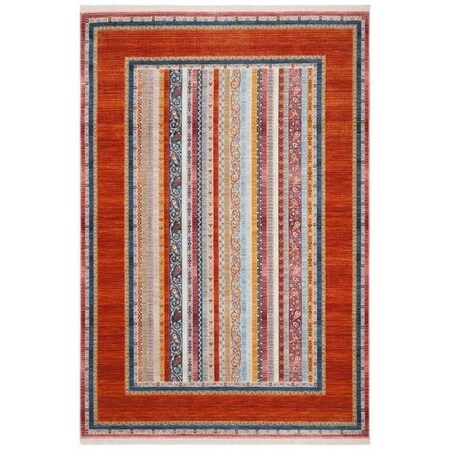 Safavieh Power Loomed 8 x 10 ft. Bokhara Bohemian RugOrange & Blue Rectangle BOK138P-8